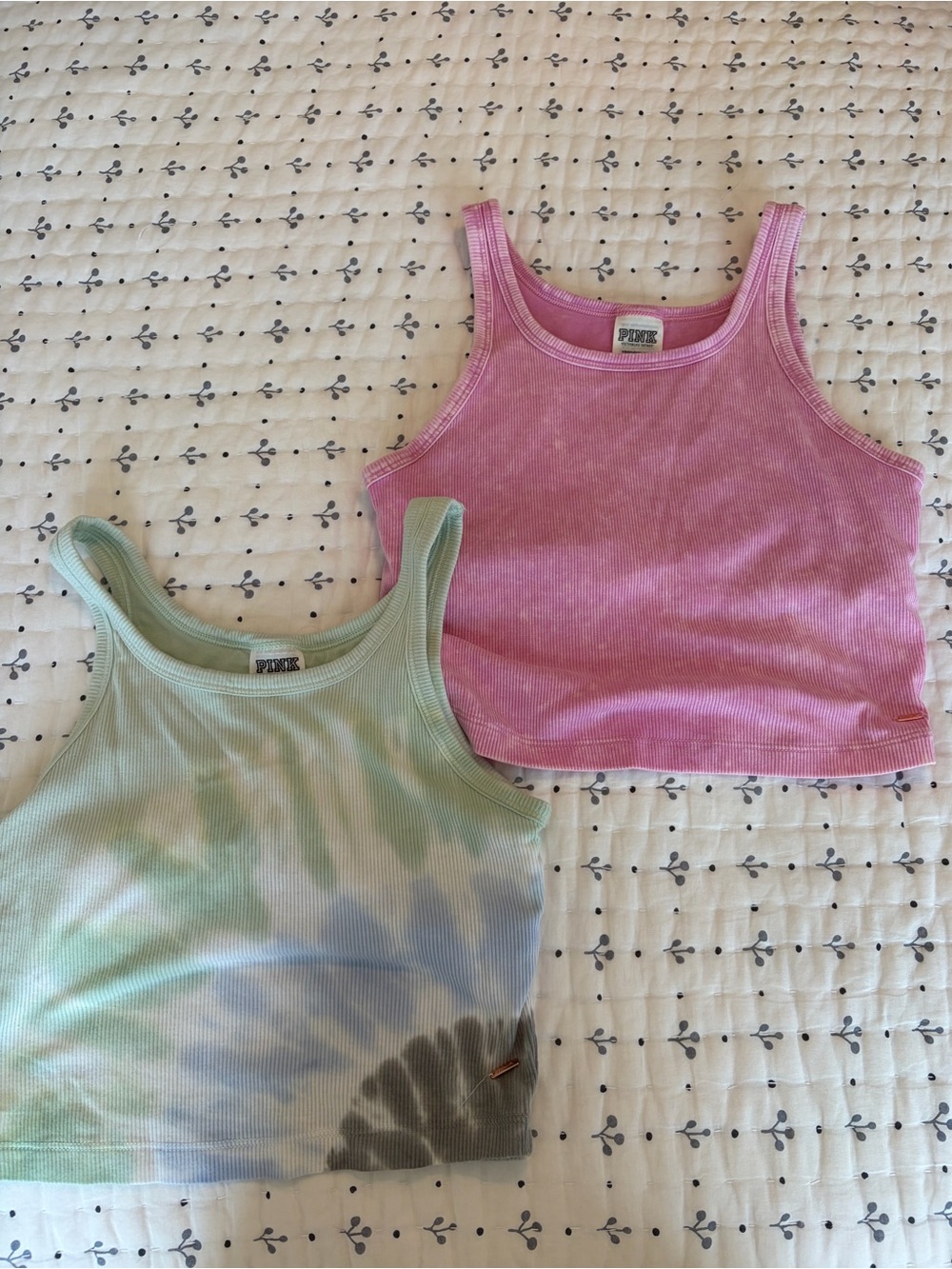 VS PINK Ribbed Tank Top - Set of 2